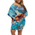 Hand In Hand Father's Day Polynesian Family Matching Off Shoulder Short Dress and Hawaiian Shirt Tribal Flower Pattern