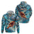 Hand In Hand Father's Day Polynesian Hoodie Tribal Flower Pattern