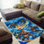 Hawaii Father's Day Area Rug The Surfing Dad Polynesian Tattoo