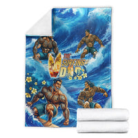 Hawaii Father's Day Blanket The Surfing Dad Polynesian Tattoo DT02 - Polynesian Pride
