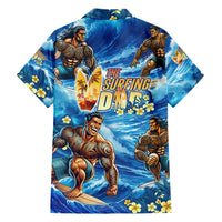 Hawaii Father's Day Family Matching Long Sleeve Bodycon Dress and Hawaiian Shirt The Surfing Dad Polynesian Tattoo