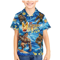 Hawaii Father's Day Family Matching Mermaid Dress and Hawaiian Shirt The Surfing Dad Polynesian Tattoo