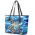 Hawaii Father's Day Leather Tote Bag The Surfing Dad Polynesian Tattoo