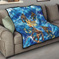 Hawaii Father's Day Quilt The Surfing Dad Polynesian Tattoo