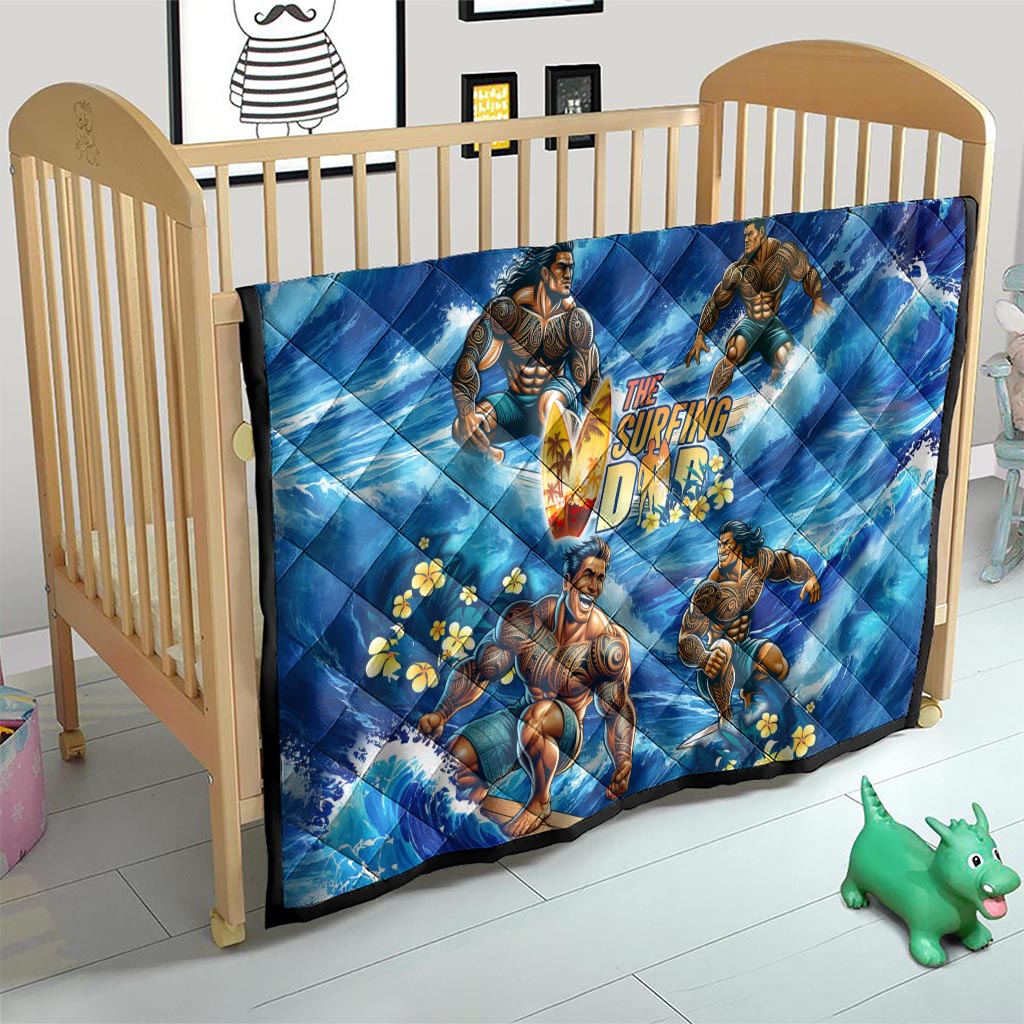 Hawaii Father's Day Quilt The Surfing Dad Polynesian Tattoo