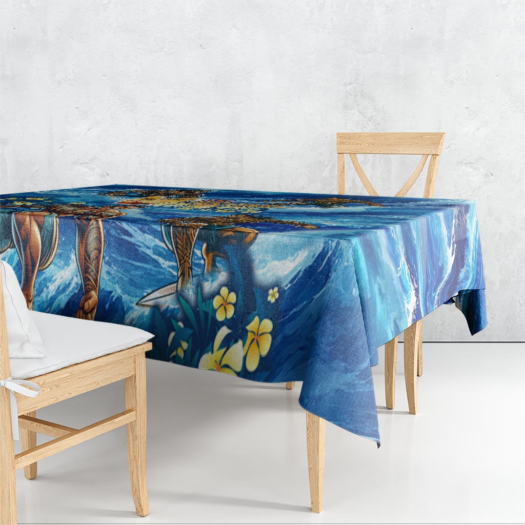 Hawaii Father's Day Tablecloth The Surfing Dad Polynesian Tattoo DT02 - Polynesian Pride