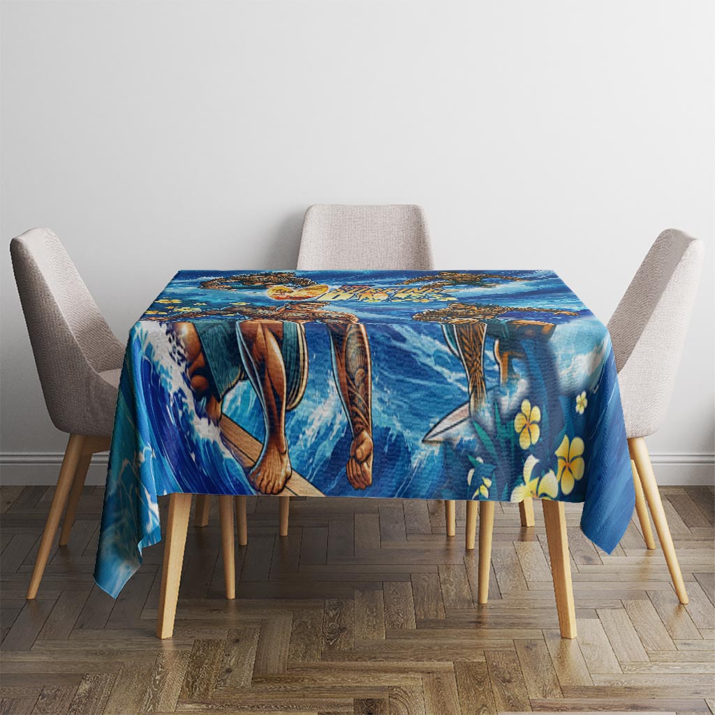 Hawaii Father's Day Tablecloth The Surfing Dad Polynesian Tattoo DT02 - Polynesian Pride