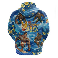 Hawaii Father's Day Zip Hoodie The Surfing Dad Polynesian Tattoo