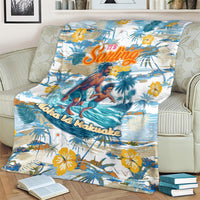 Hawaii Father's Day It's Surfing Time Blanket Aloha L Makuakane DT02 - Polynesian Pride