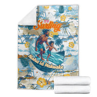 Hawaii Father's Day It's Surfing Time Blanket Aloha L Makuakane DT02 - Polynesian Pride