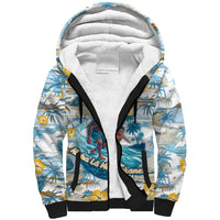 Hawaii Father's Day It's Surfing Time Sherpa Hoodie Aloha L Makuakane DT02 Unisex Blue - Polynesian Pride