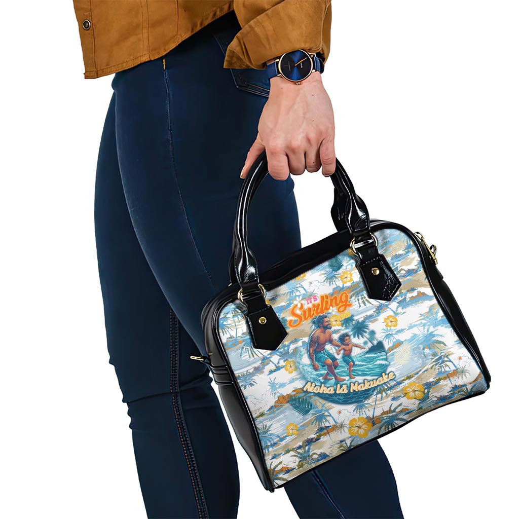 Hawaii Father's Day It's Surfing Time Shoulder Handbag Aloha Lā Makuakane