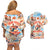 Hawaii Father's Day Couples Matching Off Shoulder Short Dress and Hawaiian Shirt Hula With Dad