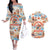 Hawaii Father's Day Couples Matching Off The Shoulder Long Sleeve Dress and Hawaiian Shirt Hula With Dad