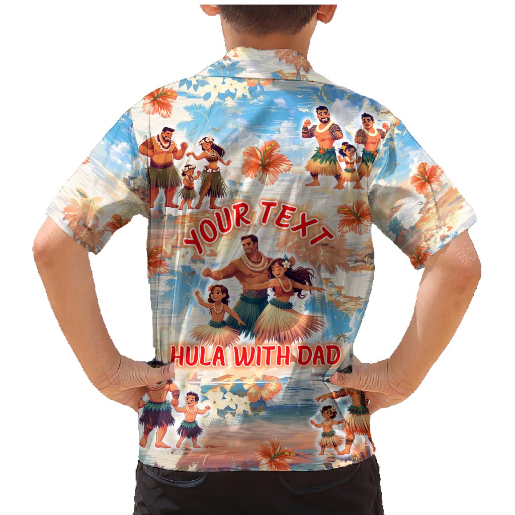 Hawaii Father's Day Family Matching Mermaid Dress and Hawaiian Shirt Hula With Dad