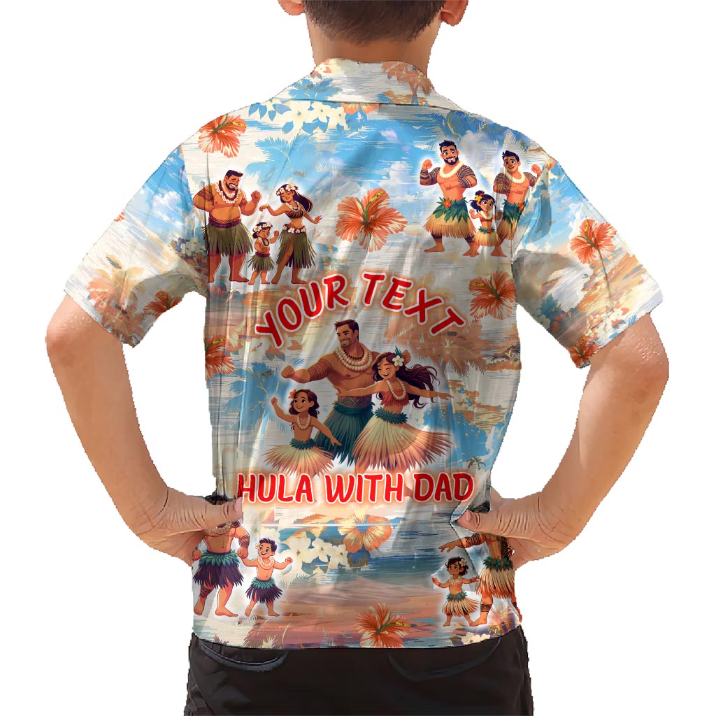 Hawaii Father's Day Kid Hawaiian Shirt Hula With Dad