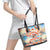 Hawaii Father's Day Leather Tote Bag Hula With Dad