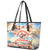 Hawaii Father's Day Leather Tote Bag Hula With Dad