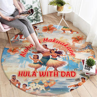 Hawaii Father's Day Round Carpet Hula With Dad DT02 - Polynesian Pride