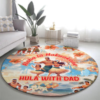 Hawaii Father's Day Round Carpet Hula With Dad DT02 - Polynesian Pride