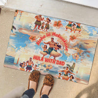 Hawaii Father's Day Rubber Doormat Hula With Dad DT02 - Polynesian Pride
