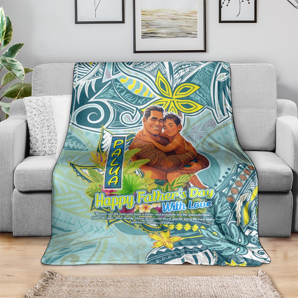 Palau Father's Day Polynesia Blanket Dad and Son