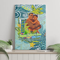Palau Father's Day Polynesia Canvas Wall Art Dad and Son