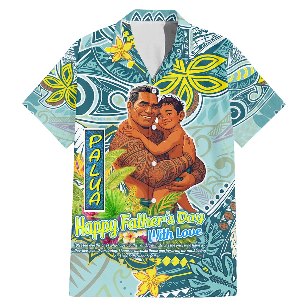 Palau Father's Day Polynesia Family Matching Mermaid Dress and Hawaiian Shirt Dad and Son