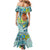 Palau Father's Day Polynesia Family Matching Mermaid Dress and Hawaiian Shirt Dad and Son