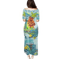 Palau Father's Day Polynesia Family Matching Puletasi and Hawaiian Shirt Dad and Son