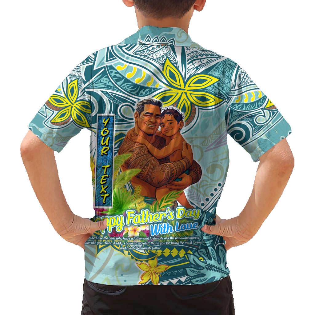 Palau Father's Day Polynesia Family Matching Summer Maxi Dress and Hawaiian Shirt Dad and Son