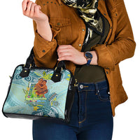 Palau Father's Day Polynesia Shoulder Handbag Dad and Son