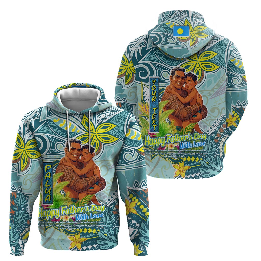 Palau Father's Day Polynesia Zip Hoodie Dad and Son