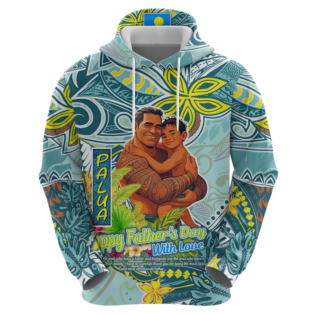 Palau Father's Day Polynesia Zip Hoodie Dad and Son