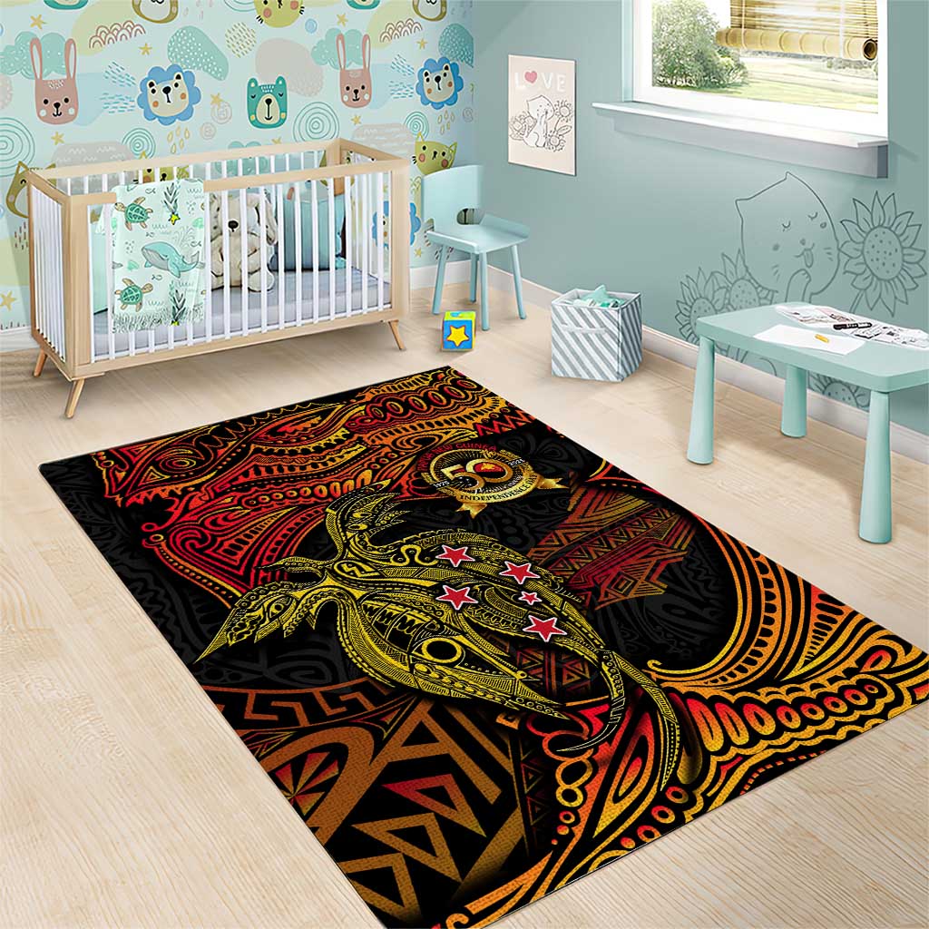 Papua New Guinea 50th Independence Day Area Rug Culture Spirit and Sovereignty