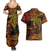 Papua New Guinea 50th Independence Day Couples Matching Summer Maxi Dress and Hawaiian Shirt Culture Spirit and Sovereignty