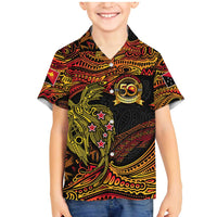 Papua New Guinea 50th Independence Day Family Matching Mermaid Dress and Hawaiian Shirt Culture Spirit and Sovereignty