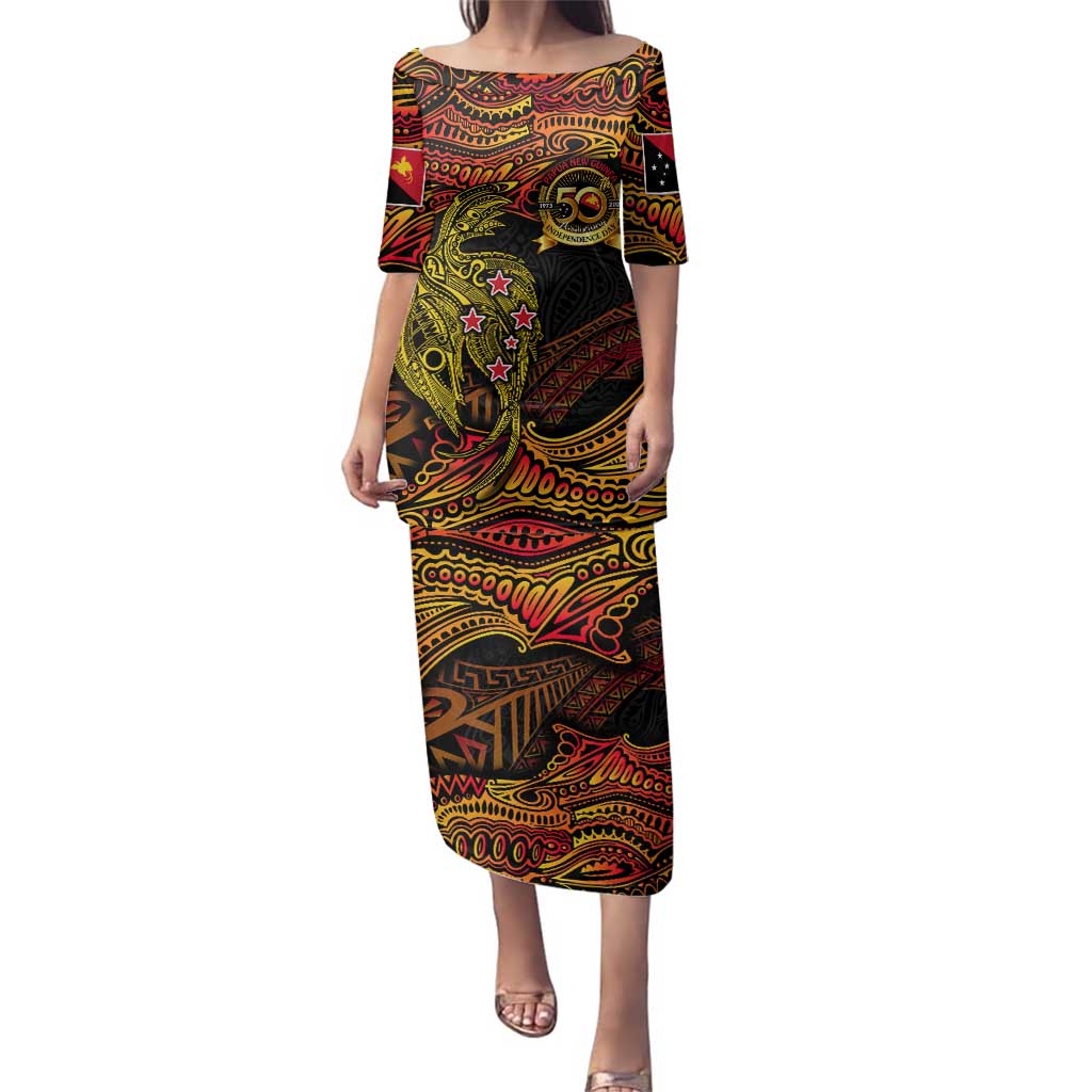 Papua New Guinea 50th Independence Day Family Matching Puletasi and Hawaiian Shirt Culture Spirit and Sovereignty