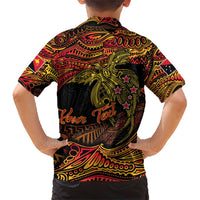 Papua New Guinea 50th Independence Day Family Matching Short Sleeve Bodycon Dress and Hawaiian Shirt Culture Spirit and Sovereignty