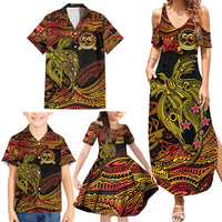 Papua New Guinea 50th Independence Day Family Matching Summer Maxi Dress and Hawaiian Shirt Culture Spirit and Sovereignty