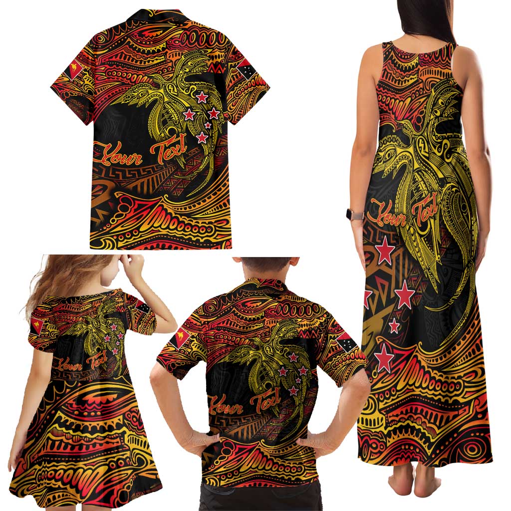 Papua New Guinea 50th Independence Day Family Matching Tank Maxi Dress and Hawaiian Shirt Culture Spirit and Sovereignty