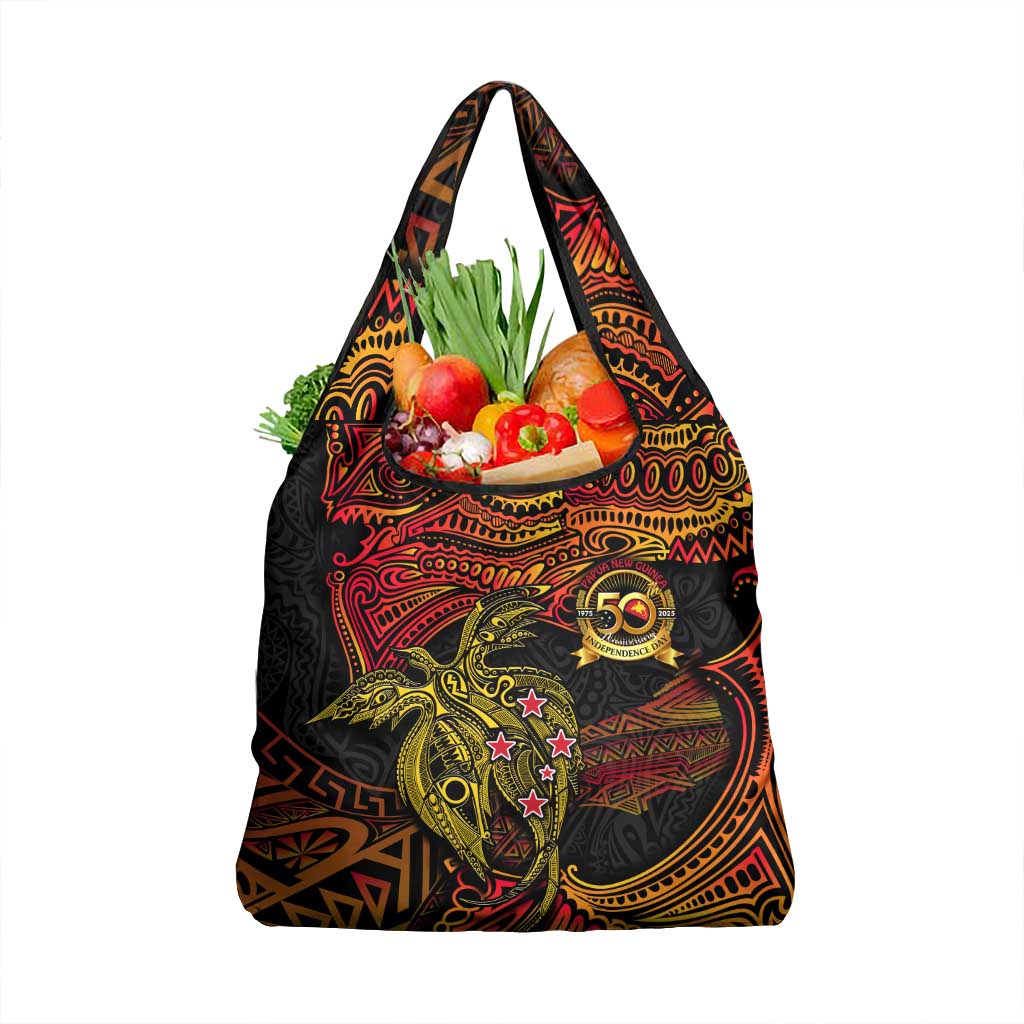 Papua New Guinea 50th Independence Day Grocery Bag Culture Spirit and Sovereignty