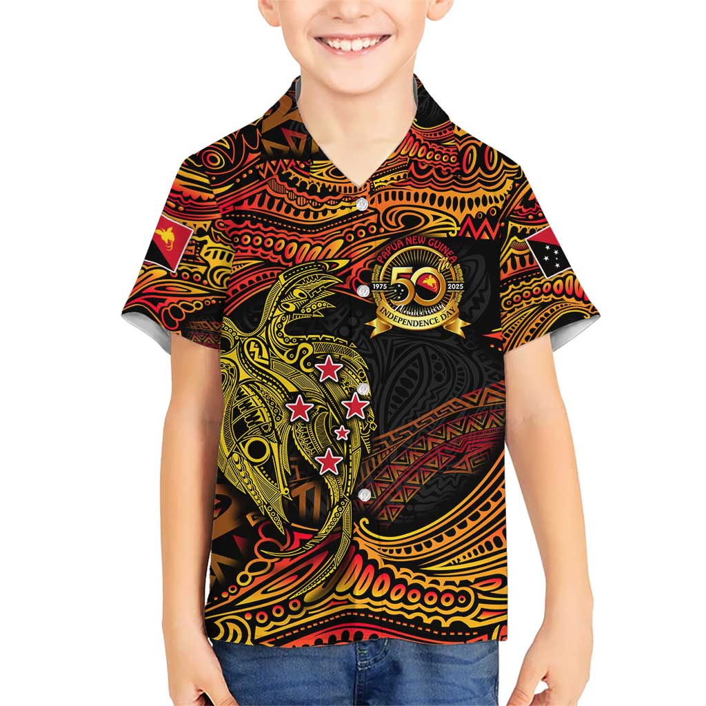 Papua New Guinea 50th Independence Day Kid Hawaiian Shirt Culture Spirit and Sovereignty