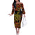 Papua New Guinea 50th Independence Day Off The Shoulder Long Sleeve Dress Culture Spirit and Sovereignty
