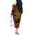 Papua New Guinea 50th Independence Day Off The Shoulder Long Sleeve Dress Culture Spirit and Sovereignty
