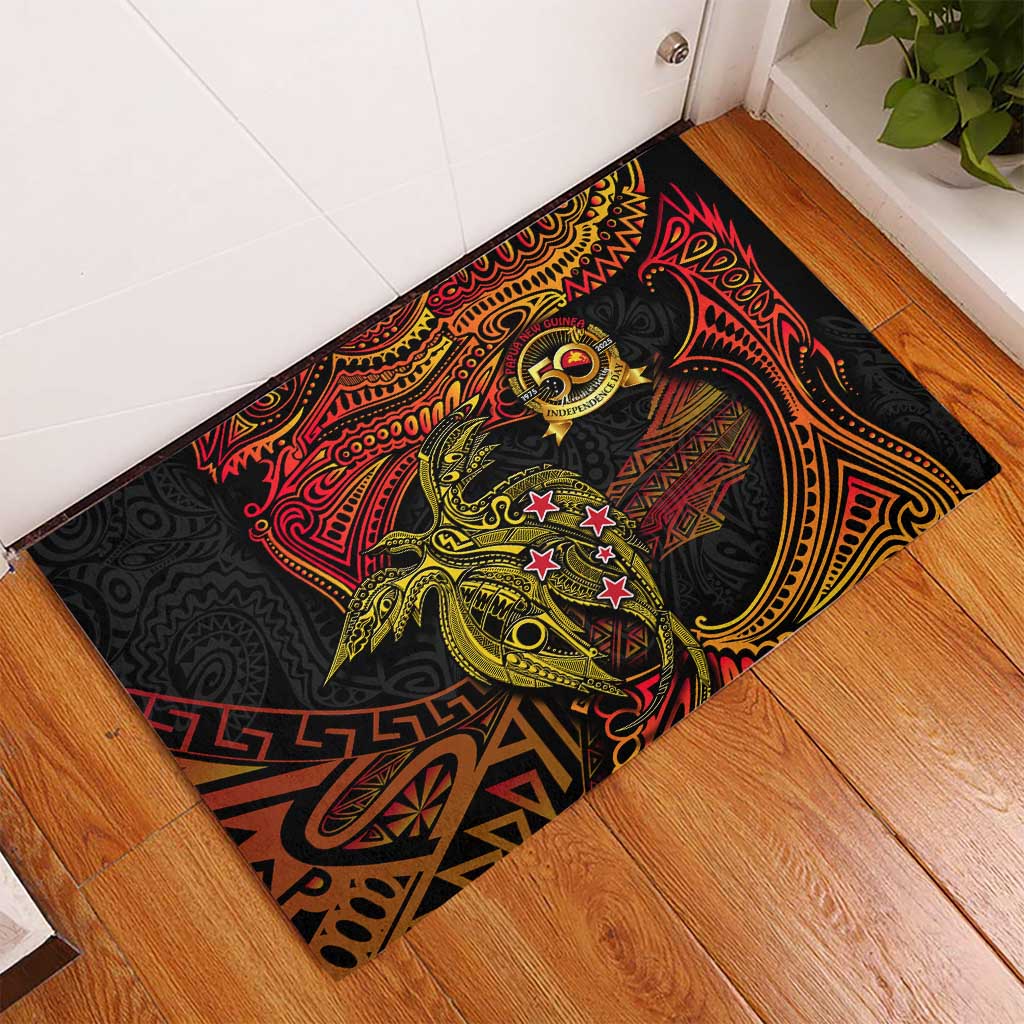 Papua New Guinea 50th Independence Day Rubber Doormat Culture Spirit and Sovereignty