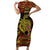 Papua New Guinea 50th Independence Day Short Sleeve Bodycon Dress Culture Spirit and Sovereignty