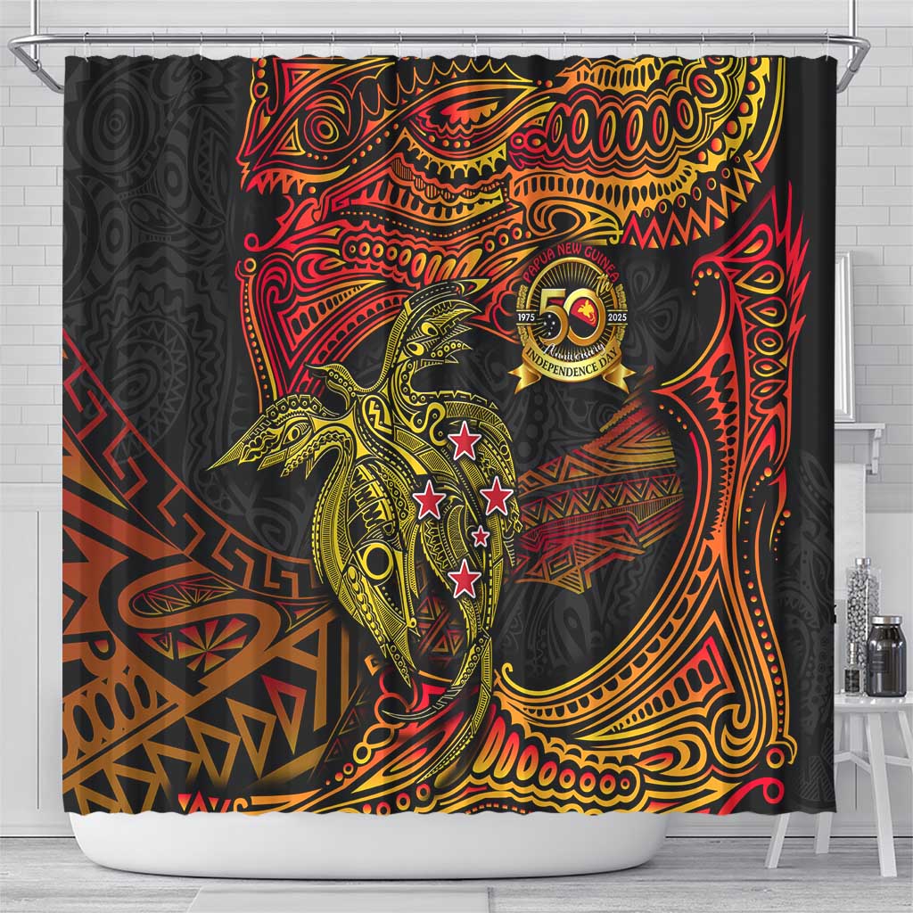 Papua New Guinea 50th Independence Day Shower Curtain Culture Spirit and Sovereignty