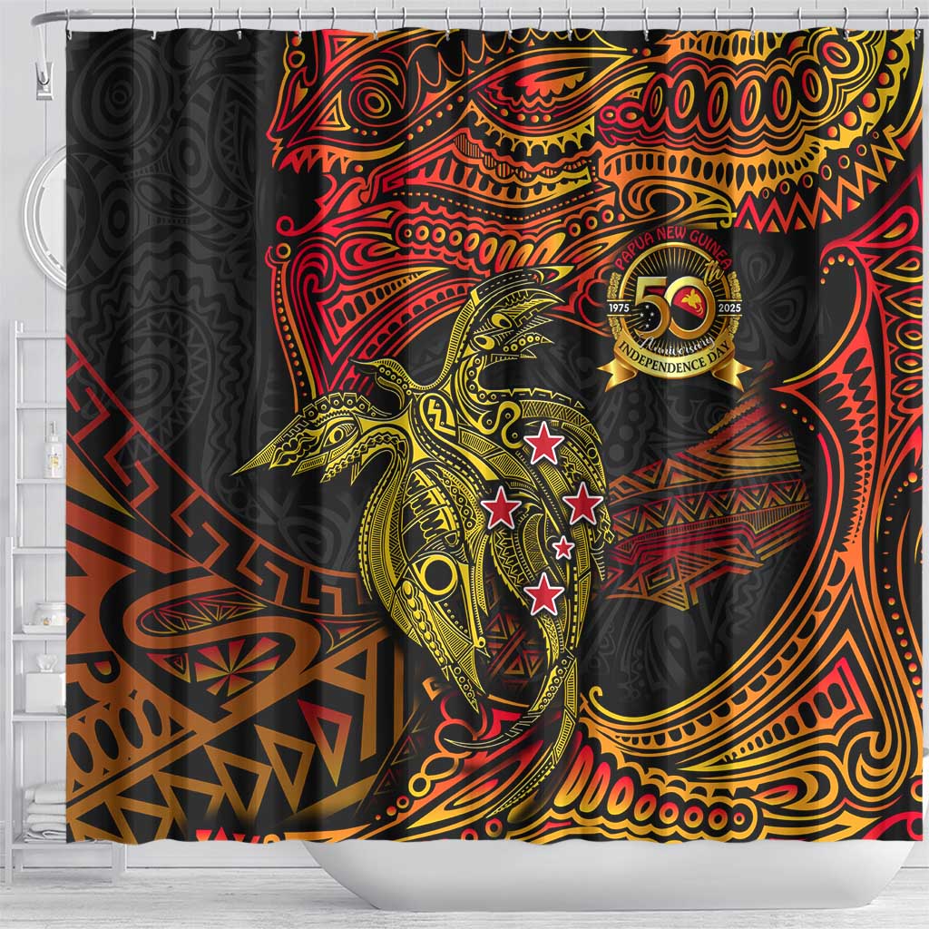 Papua New Guinea 50th Independence Day Shower Curtain Culture Spirit and Sovereignty