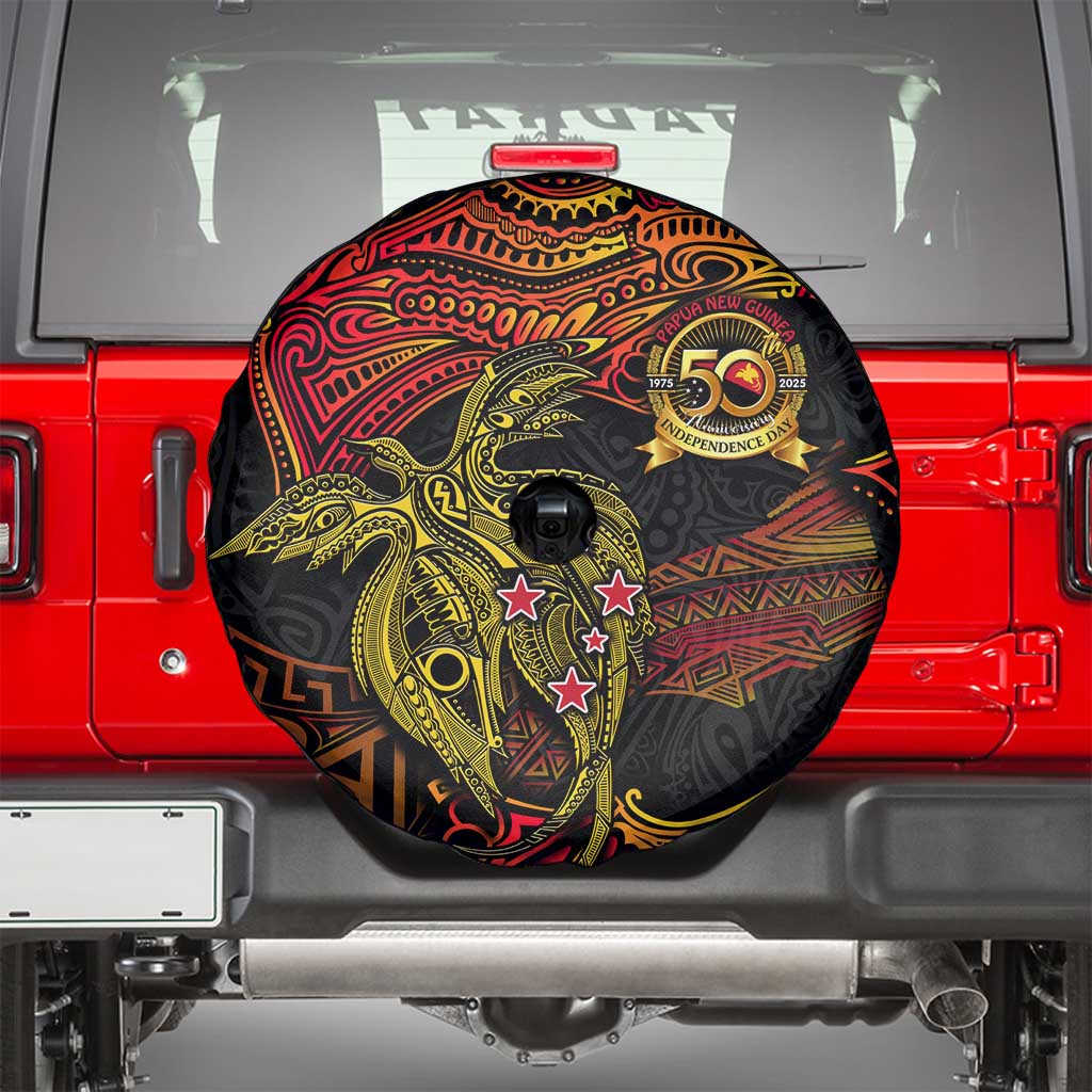 Papua New Guinea 50th Independence Day Spare Tire Cover Culture Spirit and Sovereignty